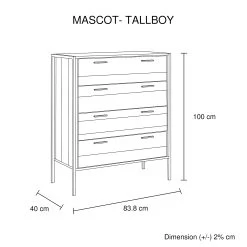 Mascot Oak Colour Tallboy -Furniture Shop 08 20Infographic