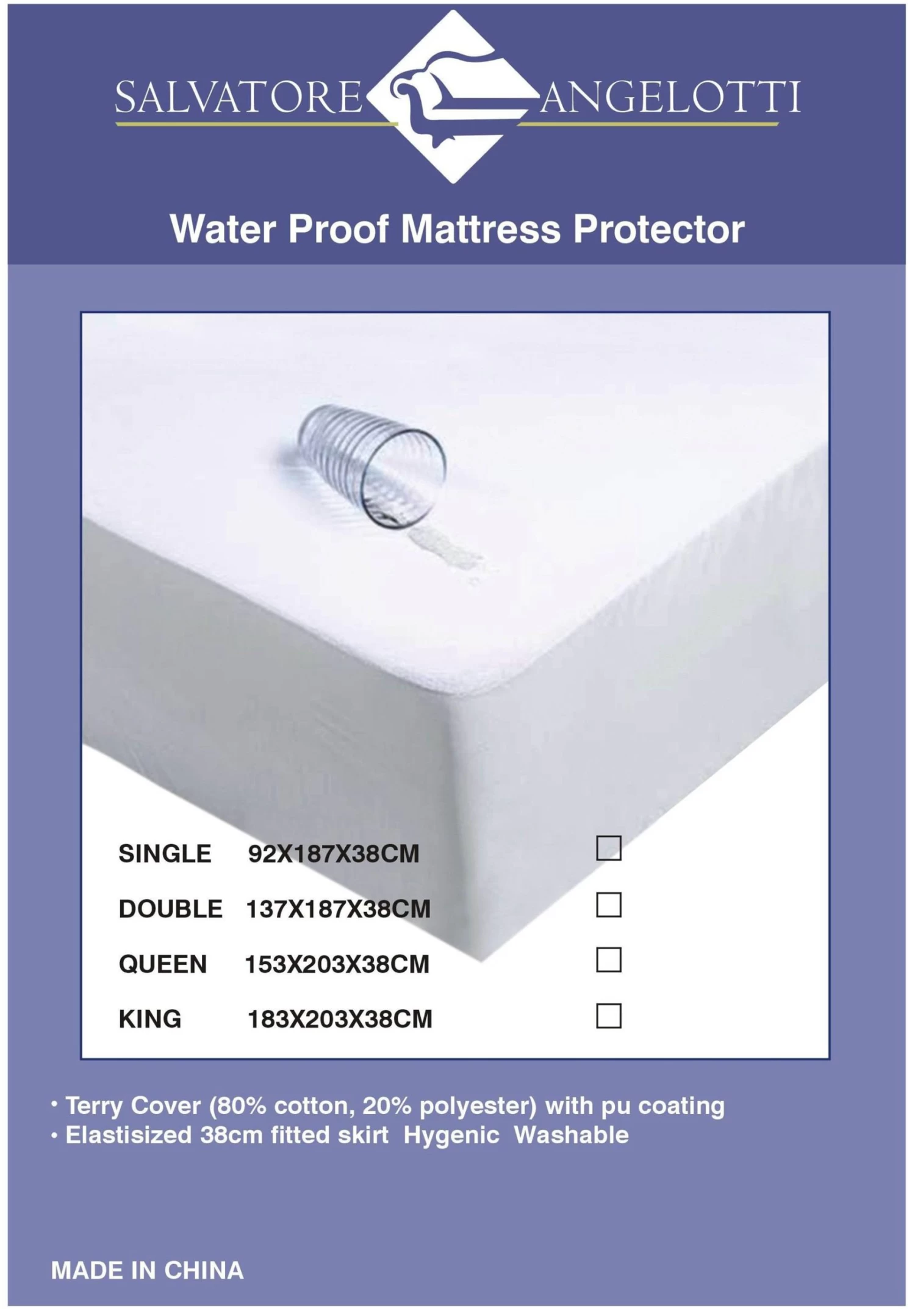 Queen Mattress Protector – Waterproof Terry W Skirt 4 Queen Mattress Protector – Waterproof Terry W Skirt - Image 2