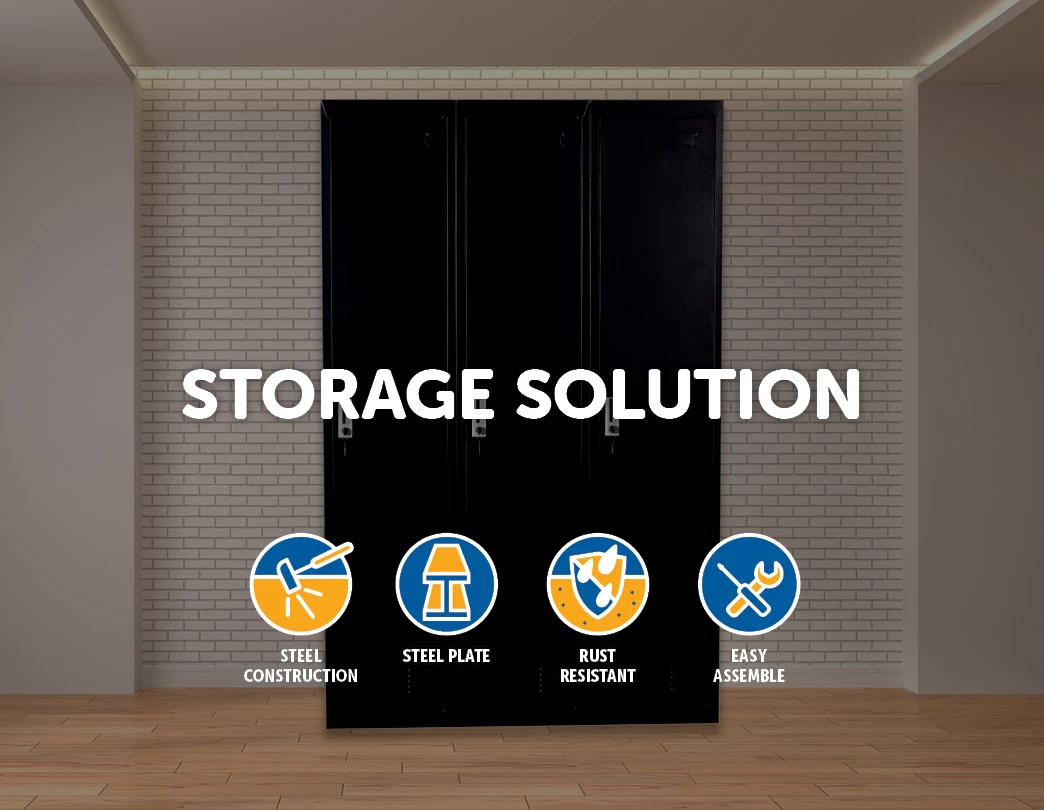 Three-Door Side By Side Office Gym Shed Storage Locker 4 Three-Door Side By Side Office Gym Shed Storage Locker - Image 2