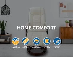 PU Leather Deluxe Massage Chair Recliner Ottoman Lounge Remote -Furniture Shop 771965 2