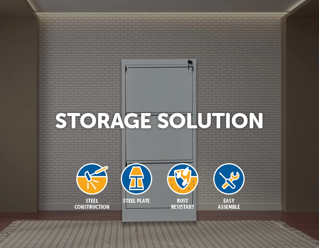 3-Drawer Shelf Office Gym Filing Storage Locker Cabinet 4 3-Drawer Shelf Office Gym Filing Storage Locker Cabinet - Image 2