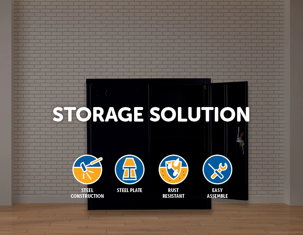 Two-Door Shelf Office Gym Filing Storage Locker Cabinet Safe 4 Two-Door Shelf Office Gym Filing Storage Locker Cabinet Safe - Image 2