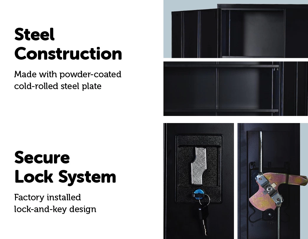 Two-Door Shelf Office Gym Filing Storage Locker Cabinet Safe 5 Two-Door Shelf Office Gym Filing Storage Locker Cabinet Safe - Image 3