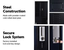 Four-Door Office Gym Shed Storage Locker 10 Four-Door Office Gym Shed Storage Locker -Furniture Shop 799207 3 1