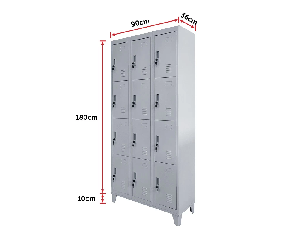 12 Door Locker – Office/Gym – Light Grey 4 12 Door Locker – Office/Gym – Light Grey - Image 2