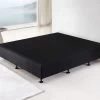 Palermo King Ensemble Bed Base Midnight Black Linen Fabric