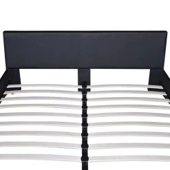 Bed Frame Black Faux Leather Double Size 15 Bed Frame Black Faux Leather Double Size -Furniture Shop 8718475576914 g en hd 4