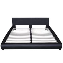 Bed Frame Black Faux Leather King Size -Furniture Shop 8718475576938 g en hd 2