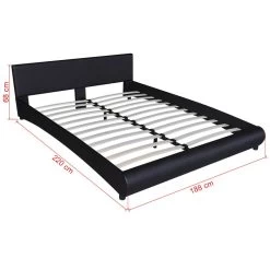 Bed Frame Black Faux Leather King Size -Furniture Shop 8718475576938 g en hd 6