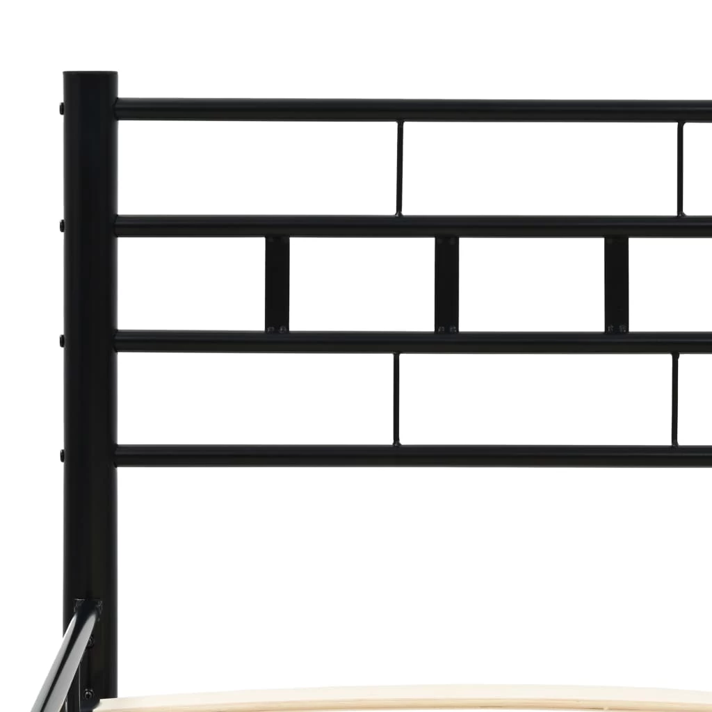 Bed Frame Black Metal 137×187 Cm 7 Bed Frame Black Metal 137×187 Cm - Image 5