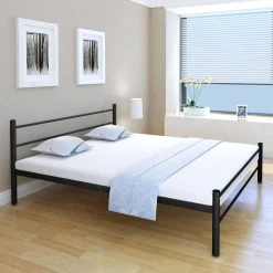 Bed Frame Black Metal King Size