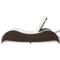 Sun Lounger With Cushion Poly Rattan Brown 13 Sun Lounger With Cushion Poly Rattan Brown -Furniture Shop 8718475969426 g en hd 3