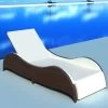 Sun Lounger With Cushion Poly Rattan Brown -Furniture Shop 8718475969426 m en hd 1