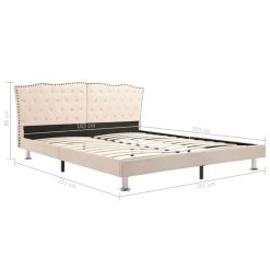 Bed Frame Cream Fabric 183×203 Cm King -Furniture Shop 8719883580081 g en hd 6