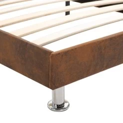 Bed Frame Brown Fabric 106×203 Cm King Single -Furniture Shop 8719883580135 g en hd 4