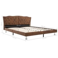 Bed Frame Brown Fabric 183×203 Cm King -Furniture Shop 8719883580166 g en hd 6