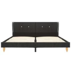 Bed Frame Dark Grey Burlap 183×203 Cm King -Furniture Shop 8719883580203 g en hd 2