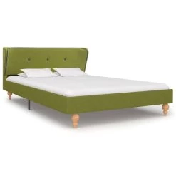 Bed Frame Green Fabric 106×203 CmKing Single