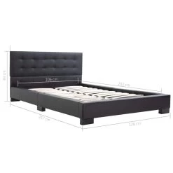Bed Frame Black Faux Leather 106×203 CmKing Single -Furniture Shop 8719883580456 g en hd 5