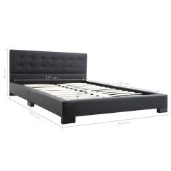 Bed Frame Black Faux Leather 137×187 CmDouble -Furniture Shop 8719883580463 g en hd 5