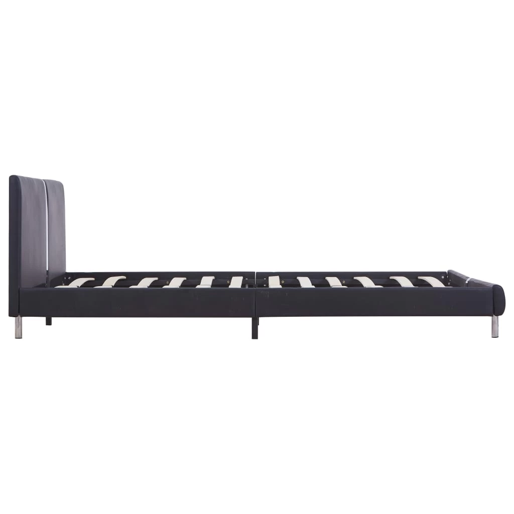 Bed Frame Black Faux Leather King 6 Bed Frame Black Faux Leather King - Image 4