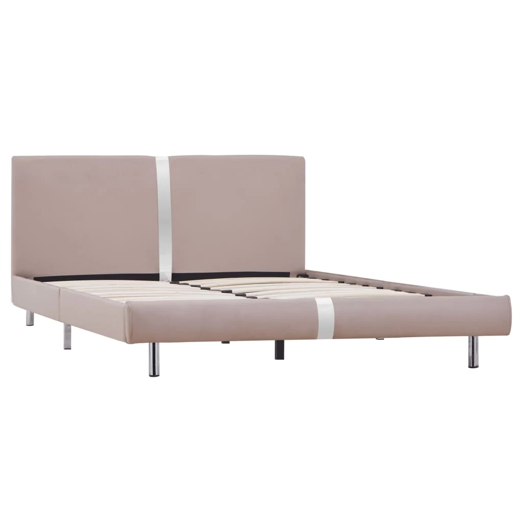 Bed Frame Cappuccino Faux Leather King Single 4 Bed Frame Cappuccino Faux Leather King Single - Image 2