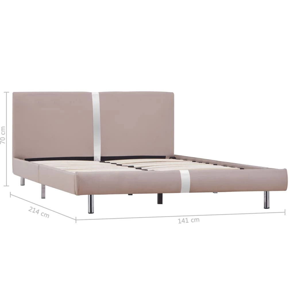 Bed Frame Cappuccino Faux Leather King Single 8 Bed Frame Cappuccino Faux Leather King Single - Image 6