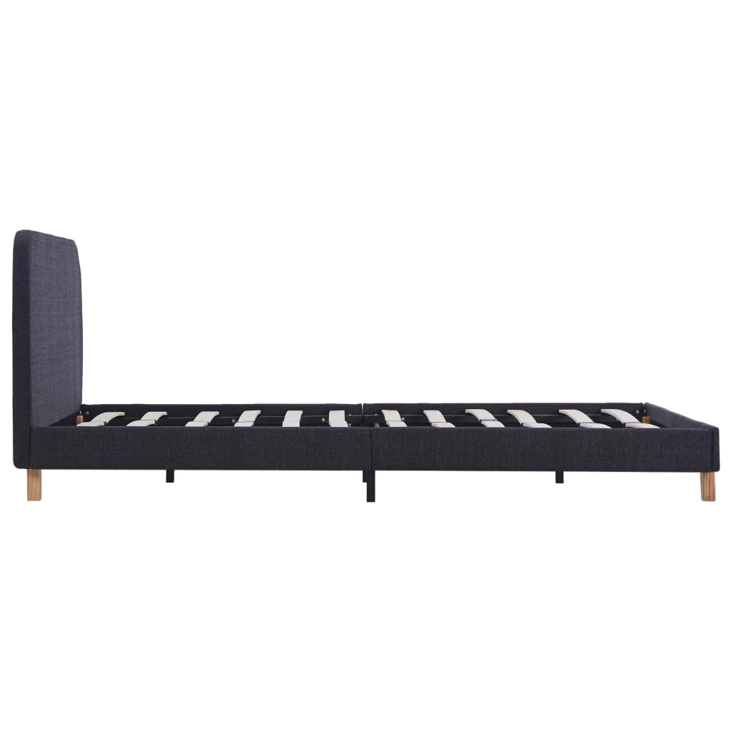 Bed Frame Dark Grey Fabric King 6 Bed Frame Dark Grey Fabric King - Image 4