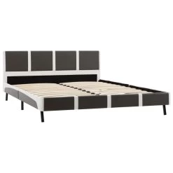 Bed Frame Grey And White Faux Leather 106×203 Cm King Single -Furniture Shop 8719883679808 g en hd 2