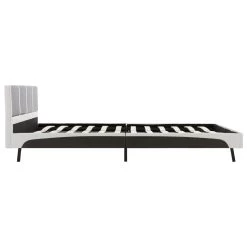 Bed Frame Grey And White Faux Leather 106×203 Cm King Single -Furniture Shop 8719883679808 g en hd 4