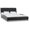 Bed Frame Black Faux Leather 106×203 Cm King Single