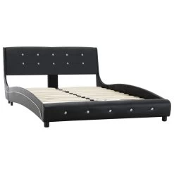 Bed Frame Black Faux Leather 106×203 Cm King Single -Furniture Shop 8719883679884 g en hd 2
