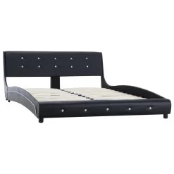 Bed Frame Black Faux Leather 137×187 Cm Double -Furniture Shop 8719883679891 g en hd 2