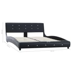 Bed Frame Black Faux Leather 137×187 Cm Double -Furniture Shop 8719883679891 g en hd 7