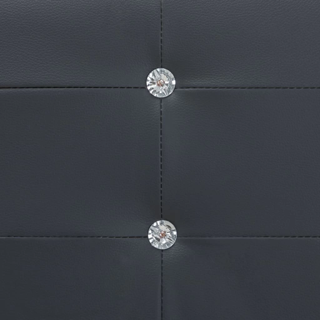 Bed Frame Black Faux Leather 183×203 Cm King 4 Bed Frame Black Faux Leather 183×203 Cm King - Image 2