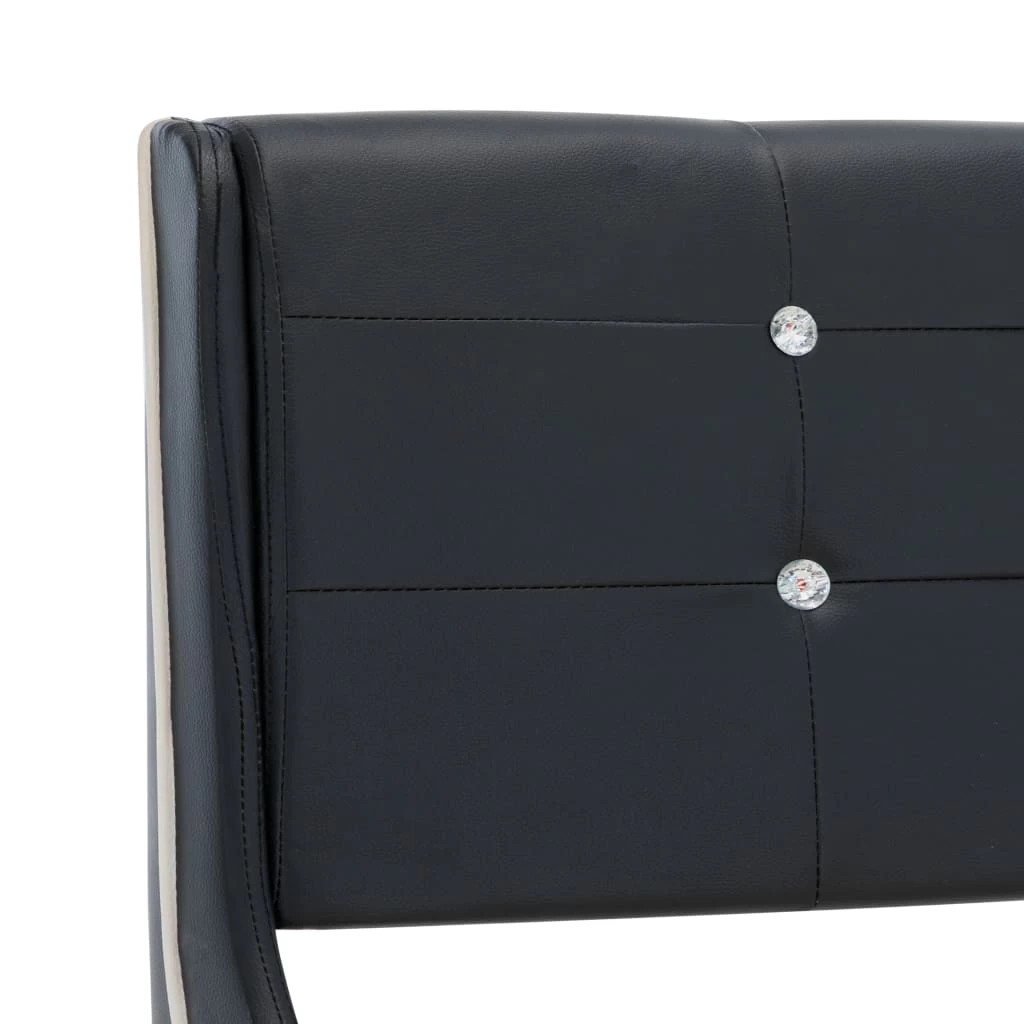 Bed Frame Black Faux Leather 183×203 Cm King 8 Bed Frame Black Faux Leather 183×203 Cm King - Image 6