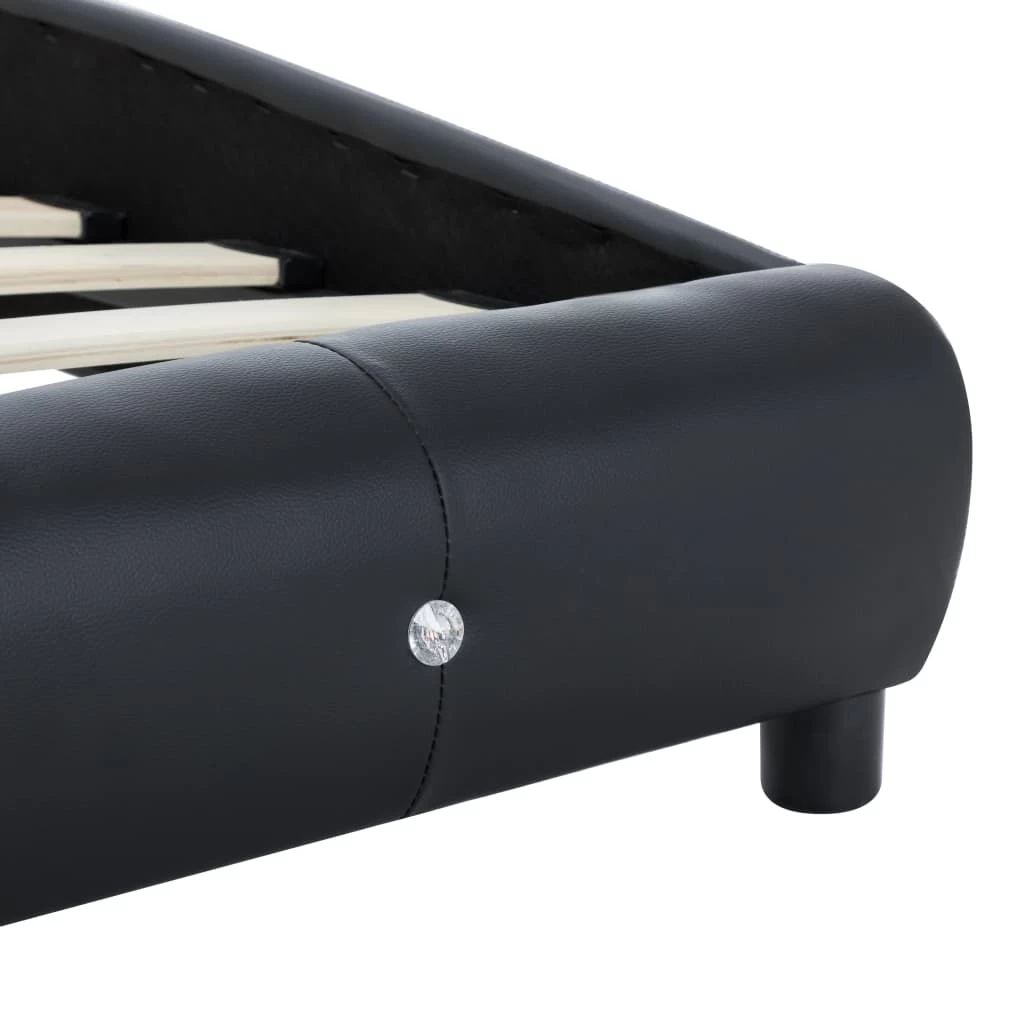 Bed Frame Black Faux Leather 183×203 Cm King 9 Bed Frame Black Faux Leather 183×203 Cm King - Image 7