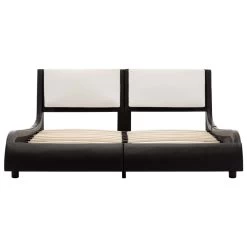 Bed Frame Black And White Faux Leather 137×187 Cm Double -Furniture Shop 8719883679976 g en hd 2