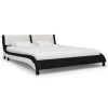 Bed Frame Black And White Faux Leather 183×203 Cm King -Furniture Shop 8719883679990 a en hd 1