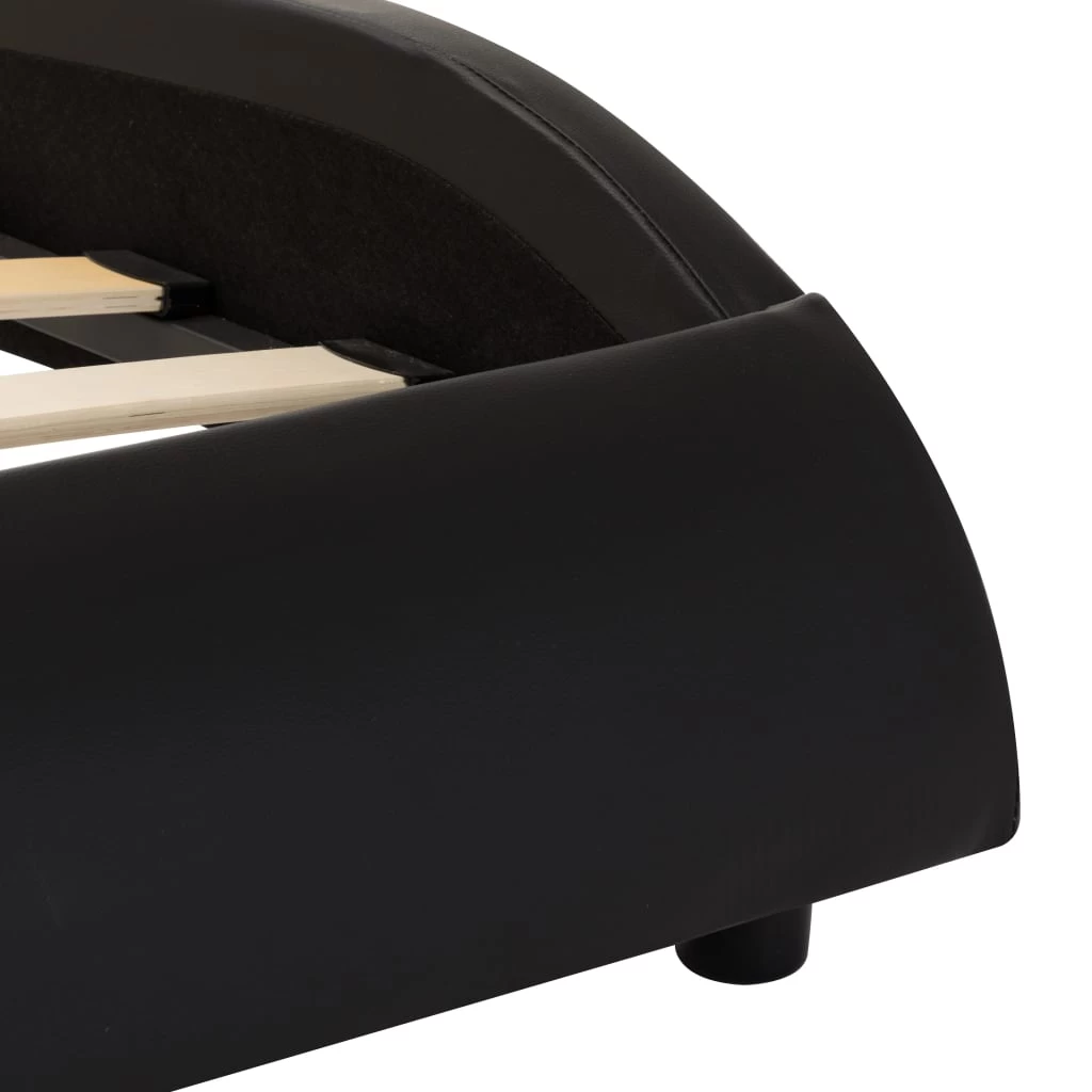 Bed Frame Black And White Faux Leather 183×203 Cm King 7 Bed Frame Black And White Faux Leather 183×203 Cm King - Image 5