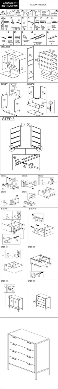 Mascot Oak Colour Tallboy -Furniture Shop AI 20Tallboy scaled 1