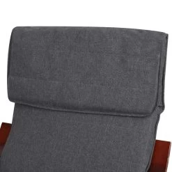 Artiss Fabric Rocking Armchair With Adjustable Footrest – Charcoal -Furniture Shop ARMCHAIR 10 CH 05