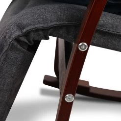 Artiss Fabric Rocking Armchair With Adjustable Footrest – Charcoal -Furniture Shop ARMCHAIR 10 CH 06