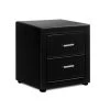 Artiss PVC Leather Bedside Table – Black