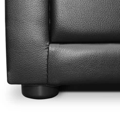 Artiss PVC Leather Bedside Table – Black -Furniture Shop BFRAME E BSIDE BK 07