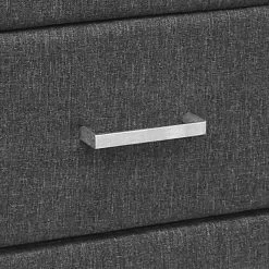 Artiss Fabric Bedside Table – Grey -Furniture Shop BFRAME E BSIDE GY 06