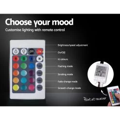 Artiss LED Bed Frame Double Full Size Gas Lift Base With Storage Black Leather -Furniture Shop BFRAME E COLE D BK ABC 04