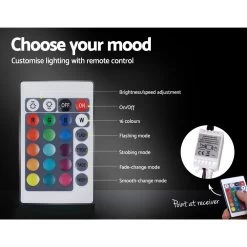 Artiss LED Bed Frame Double Full Size Gas Lift Base With Storage White Leather -Furniture Shop BFRAME E COLE D WH ABC 04