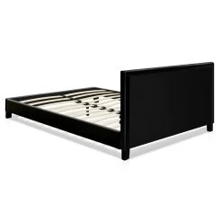 Artiss Double Size PU Leather Bed Frame Headboard – Black -Furniture Shop BFRAME E NEO DOU BK AB 05