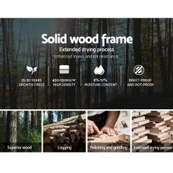 Artiss King Single Size Bed Frame Base Mattress Platform Fabric Wooden Grey NEO 13 Artiss King Single Size Bed Frame Base Mattress Platform Fabric Wooden Grey NEO -Furniture Shop BFRAME E NEO KS GY AB 04